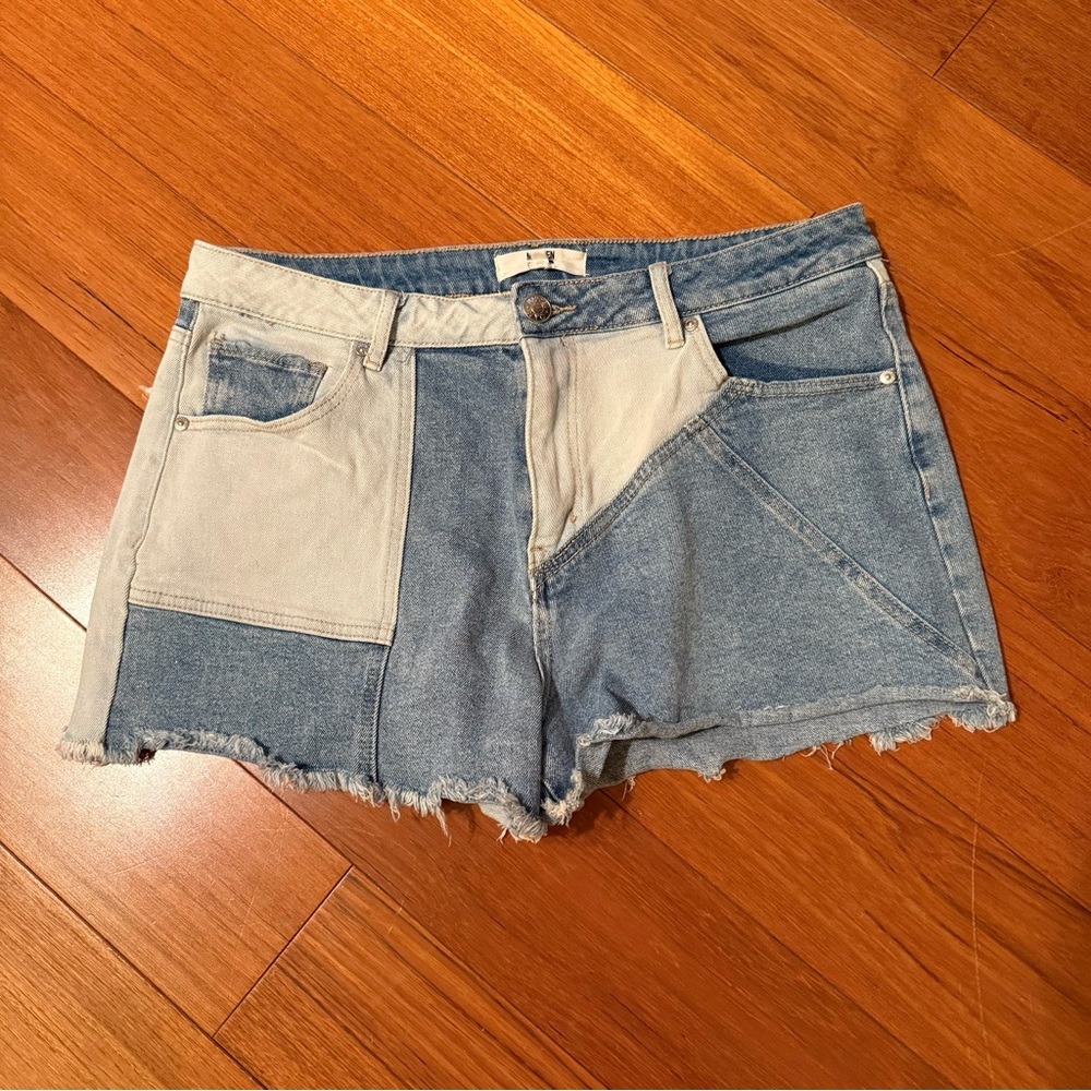 Madden NYC Light and Dark Denim Jean Shorts
